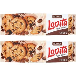 تصویر کوکی روشن لاویتا با طعم شکلات Roshen Lovita Classic Cookies 