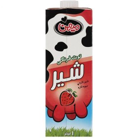 تصویر شیر توت فرنگی میهن حجم 1 لیتر Mihan Strawberry Milk 1Lit 