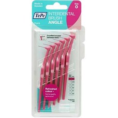 تصویر مسواک بین دندانی مدل Angle با برس نرم سایز 0 بسته ۶ عددی ته په TePe Interdental Brush Angle 0.4