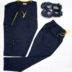 تصویر اسکراب یقه هفت و شلوار مردانه رنگ های مختلف 