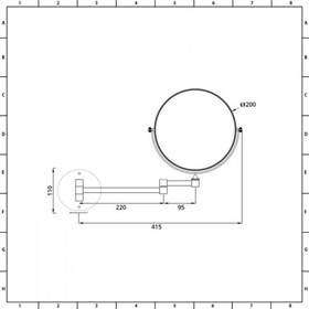 تصویر آینه سرویس بهداشتی هایشنگ مدل بازویی - طلایی Hisheng bathroom mirror with arm model