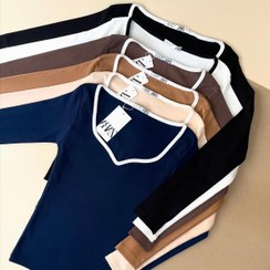 تصویر بلوز یقه دلبری فری سایز ۳۶ تا ۴۲ 