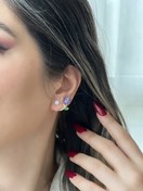 تصویر گوشواره گل رز 