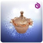 تصویر قندان مسی طرح پيوتر 10 سانت 