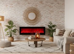 تصویر شومینه برقی لوکس 160*50: گرمایش هوشمند، زیبایی بی‌پایان 