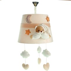 تصویر لوستر کودک نی نی سیس طرح خرس کد LMNNAM با جنس طلق 