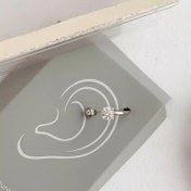 تصویر پیرسینگ گوش نگین دار استیل 