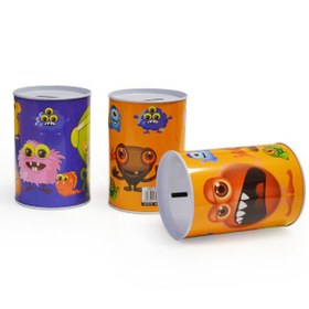 تصویر قلک فلزی استوانه ای 