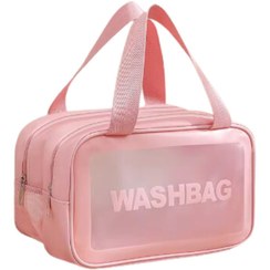 تصویر کیف واش بگ آرایشی و بهداشتی دو زیپ رنگ Original BLUE WASH BAG