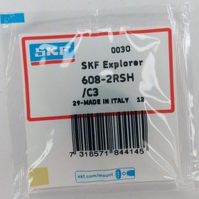 تصویر بلبرینگ ۶۰۸ واشر لاستیکی 2RS برند SKF اسپانیا اصلی BALL BEARING 608 2rs c3 SKF