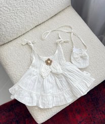 تصویر پیراهن پاپیونی دخترانه هونو 