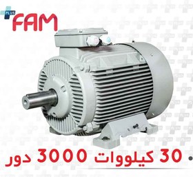 تصویر الکتروموتور سه فاز 30 کیلووات 3000 دور فریم چدنی موتوژن three-phase electric motor 30KW 3000 RPM with Iron frame Motogen