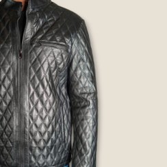 تصویر کاپشن چرم طبیعی مردانه آکو Ako