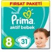 تصویر پوشک پریما سایز 8 بسته 31 عددی ا Prima Bebek Bezi 8 Beden 31 Adet Prima Bebek Bezi 8 Beden 31 Adet