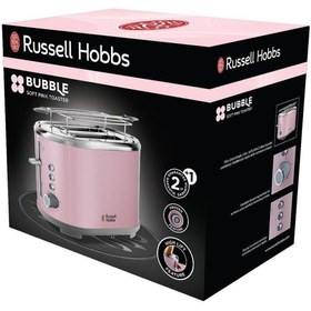 تصویر توستر سیاه 25081 56 Rh Bubble دستگاه سرخ کردن نان صورتی نرم Russell Hobbs 