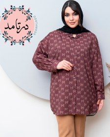 تصویر شومیز پاپیونی پلنگی 