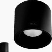 تصویر چراغ سقفی استوانه ای ۱۲ وات مشکی SMD 