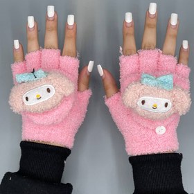 تصویر دستکش ملودی رنگ صورتی 