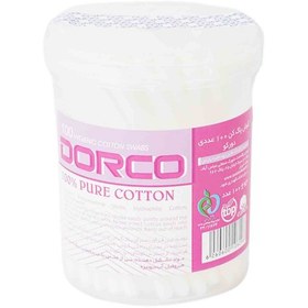 تصویر گوش پاک کن گرد دورکو بسته 100 عددی ا Dorco round ear cleaner, pack of 100 Dorco round ear cleaner, pack of 100