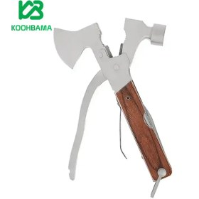 تصویر چکش و تبر 16 کاره به همراه کیف مخصوص 16-function hammer and ax with a special bag