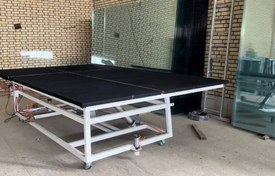تصویر دستگاه میز برش با بالشتک هوا و جداساز - میز برش با بالشتک هوا و جداساز Glass cutting table with air float and manual cutting