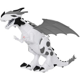 تصویر ربات دایناسور موزیکال متحرک با نور و صدا 