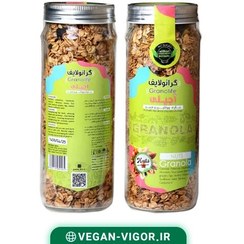 تصویر گرانولا آجیلی حاوی ۷ مغز و موز و مویز ۳۷۰ گرم 