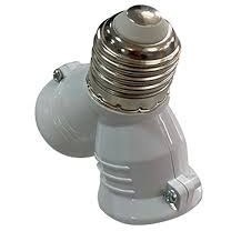 تصویر سرپیچ دوقلو High-Quality Twin Socket Holder for LED and Halogen Bulbs