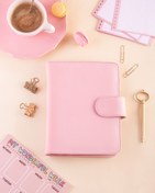 تصویر کلاسور چرمی کیوتی Pink Binder (20 حلقه) 