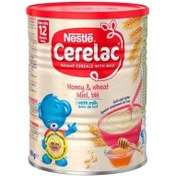 تصویر سرلاک نستله NESTLE با طعم عسل و گندم همراه با شیر 400 گرم 