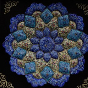 تصویر دیوار کوب مینا کاری 29 سانتی با قاب پی وی سی 