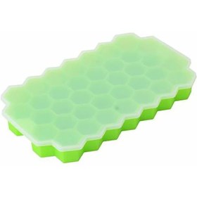 تصویر قالب یخ مدل honeycomb8 - زرد 