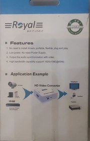 تصویر کابل VGA TO HDMI برندMini Royal 