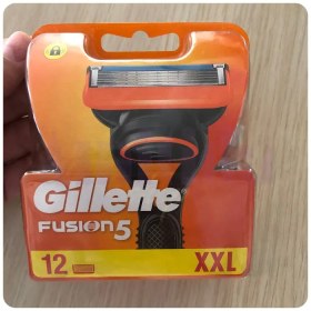 تصویر تیغ یدک ژیلت مدل فیوژن 5 بسته 12 عددی Gillette fusion5 spare razor 12 pcs