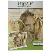 تصویر کاغذ فتو گلاسه 115 گرم ولف سایز A4 Wolf 115 G Glossy Photo Paper Size A4