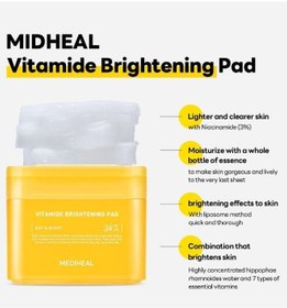 تصویر پد روشن‌کننده ویتامید (100 عددی) برند mediheal Vitamide Brightening Pad (100 Pads)