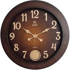 تصویر ساعت دیواری مارال 70سانتی پاندولی قهوه ای maralclock