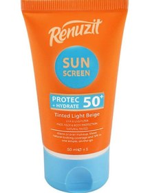 تصویر کرم ضد آفتاب spf 50 کرم پودری روشن رینوزیت 