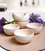 تصویر کاسه سفید سس مات کوکی ابر شکسته 8 سانتی متر 6 قطعه Keramika 