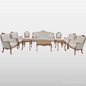 تصویر مبل نئوکلاسیک ۹ نفره لورنزو - مبلمان و غذاخوری 8 نفره 