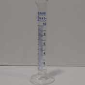 تصویر استوانه مدرج (مزور) 10 میلی‌لیتری شیشه‌ای 