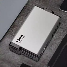 تصویر شارژر همراه پاور استیشن مدل 150W 32000mAh دارای خروجی 220 ولت شارژر موبایل شارژر پاور استیشن شارژر همراه پاور استیشن مدل 150W 32000mAh دارای خروجی 220 ولت نقره ای مات