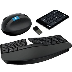 تصویر ست ماوس و کیبورد بی‌سیم مایکروسافت مدل Sculpt Ergonomic 