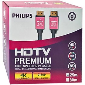 تصویر کابل Philips HDMI v2.0 4k 25m ا Philips HDMI 4k v2.0 25m Cable Philips HDMI 4k v2.0 25m Cable