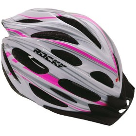 تصویر کلاه دوچرخه سواری راکی مدل اچ بی 31 سفید صورتی Rocky Bicycle Helmet HB31 M 58-61cm Pink White 