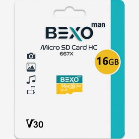 تصویر مموری 16 گیگابایت microSDXC بکسو من مدل Bexo Man U3-667x سرعت 100MB/s 