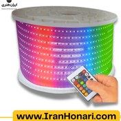 تصویر ریسه LED پارس شعاع توس (رویالوکس) ۱۰ وات ۶۰ چیپ بر متر هفت‌رنگ RGB 