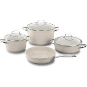 تصویر سرویس قابلمه ۷ پارچه نچسب و نسوز برند کرکماز اصل ترکیه مدل Granita A1272 Korkmaz Granita Ceramic 7-Piece Cookware Set A1272