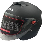 تصویر کلاه کاسکت تی اس پی مدل 102mat مشکی مات 