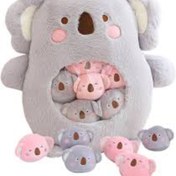 تصویر عروسک کوالا بچه دار سایز ۵۵ سانتی متر 